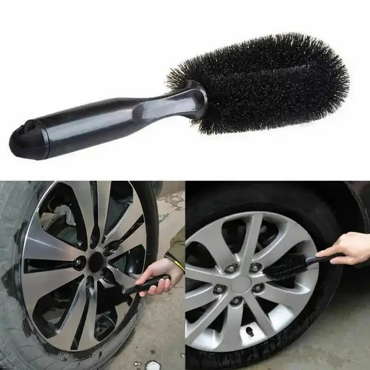 Microfiber Wheel Cleaning Brush - Soft Tire & Rim Detailing Tool