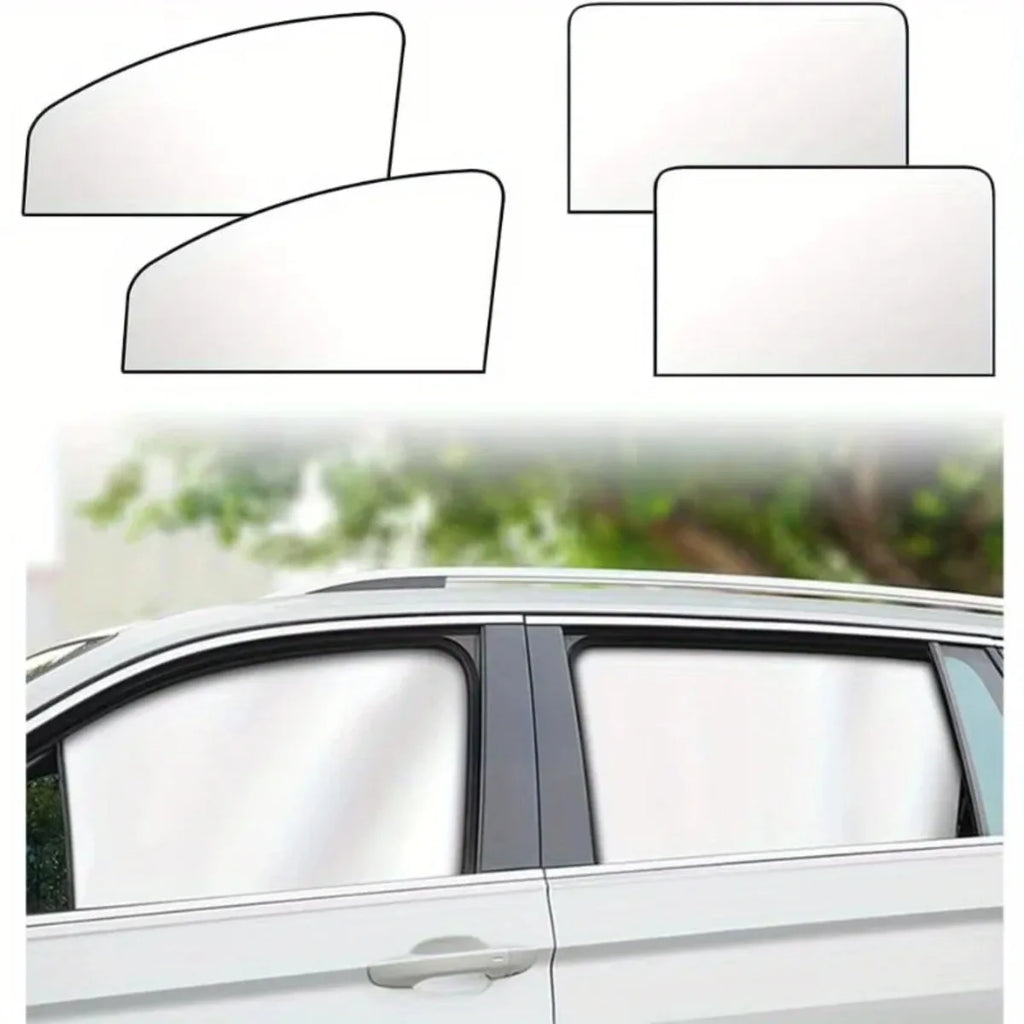 Magnetic Car Window Sunshades - UV Block Privacy Curtains (2-Pack)