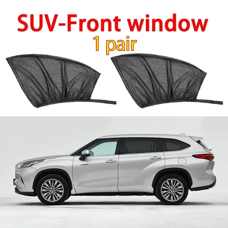 Car Window Mesh Sunshade - Breathable Mosquito Screen & UV Blocker