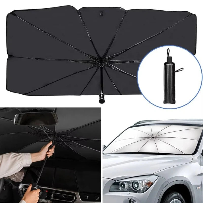Car Windshield Sunshade Umbrella - Foldable UV Protection Cover