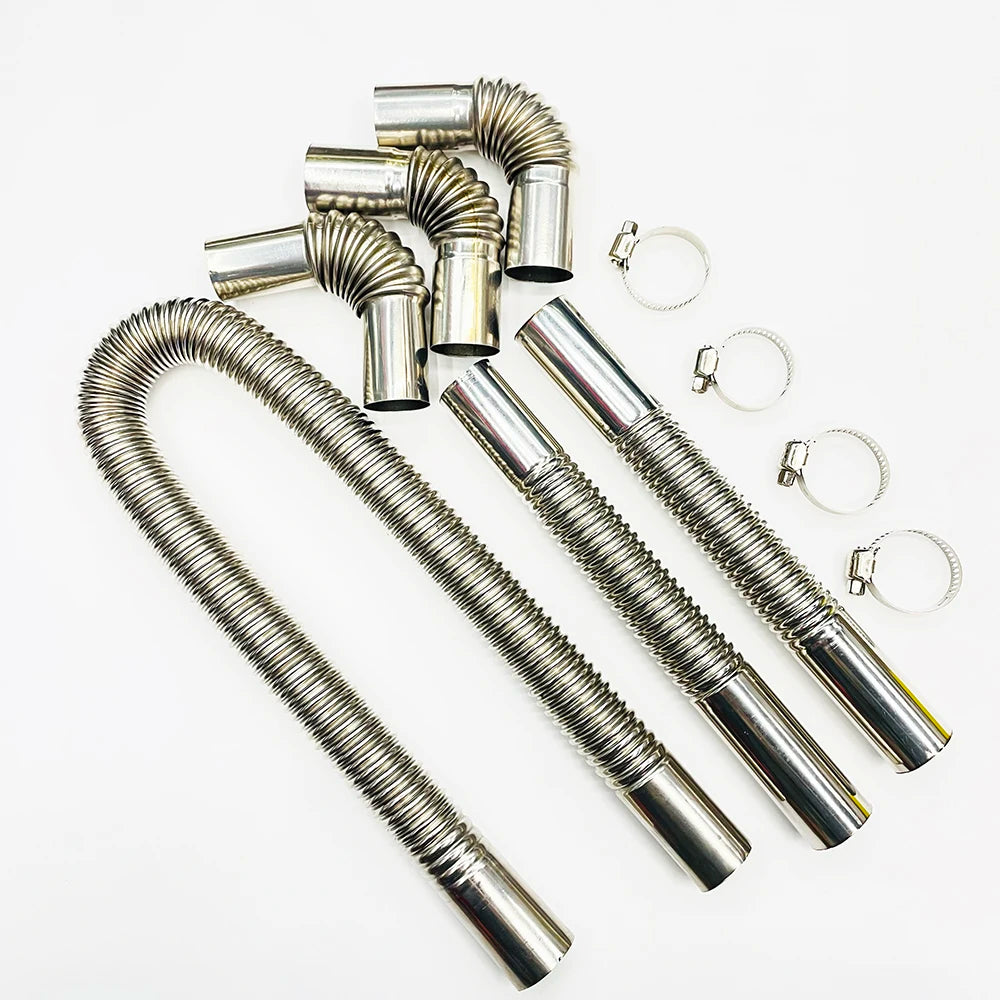 Diesel Heater Exhaust Pipe Connector - Stainless Steel Elbow for Webasto & Eberspacher Heaters