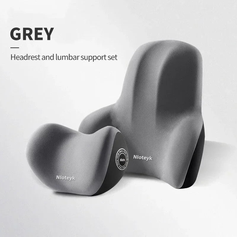 Memory Foam Car Seat Cushion Set - Neck and Lumbar Support