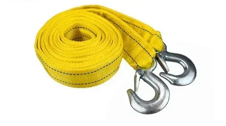 Heavy-Duty Tow Strap with Hooks - 3-5 Ton Capacity Emergency Recovery Rope