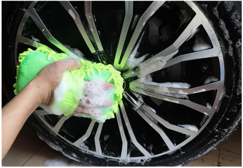 Microfiber Car Wash Mitt - Scratch-Free Cleaning Glove