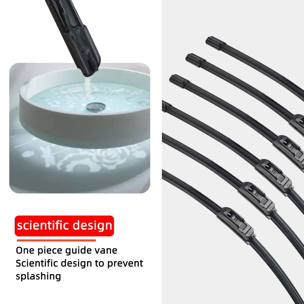 Universal Windshield Wiper Blade - Premium Natural Rubber for Streak-Free Visibility