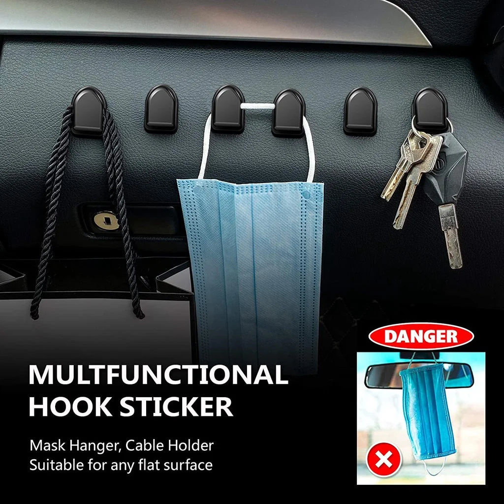 Mini Adhesive Hooks - Keep Your Car Organized and Clutter-Free