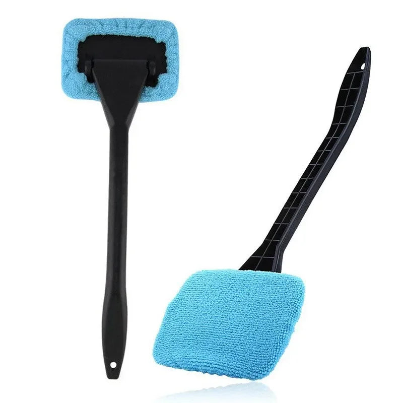 Windshield Interior Cleaning Tool - Long Handle Microfiber Wiper