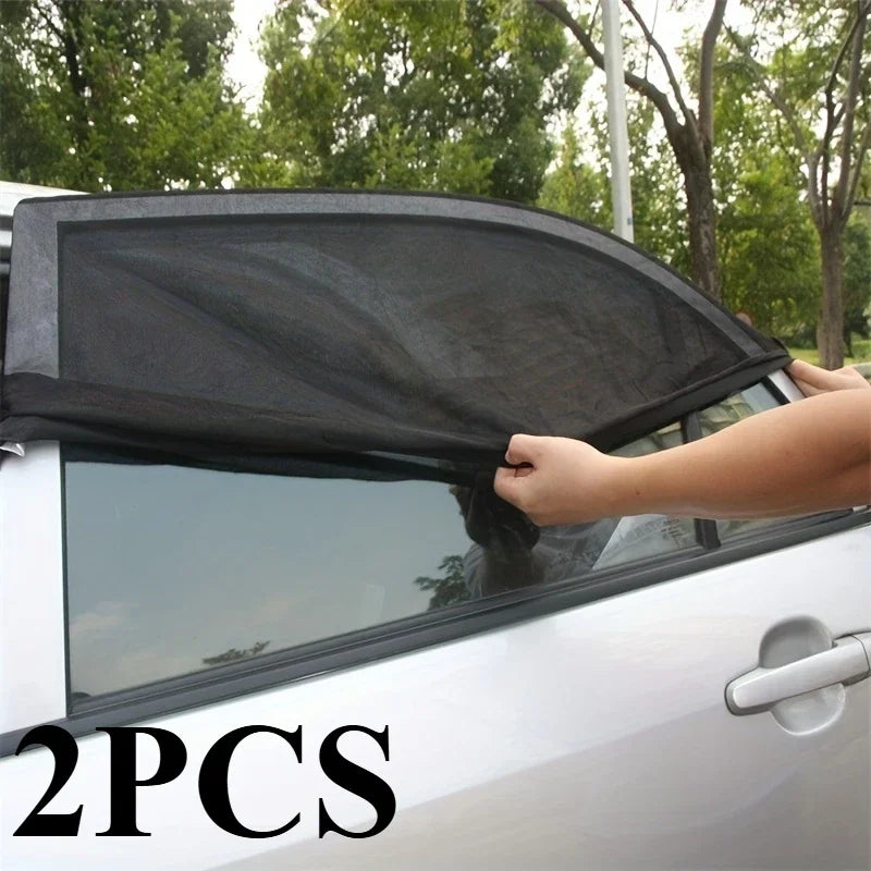 Car Window Mesh Sunshade - Breathable Mosquito Screen & UV Blocker