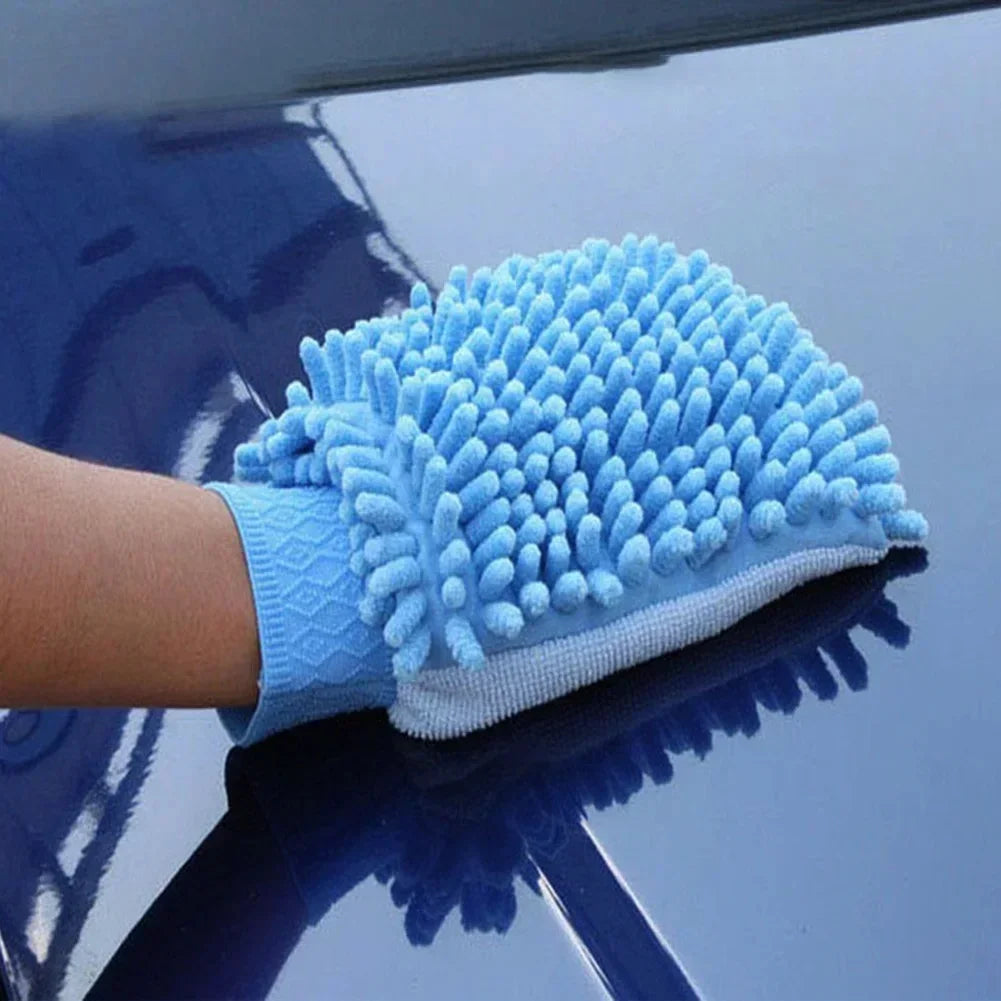 Chenille Car Wash Gloves - Scratch-Free Cleaning Mitt