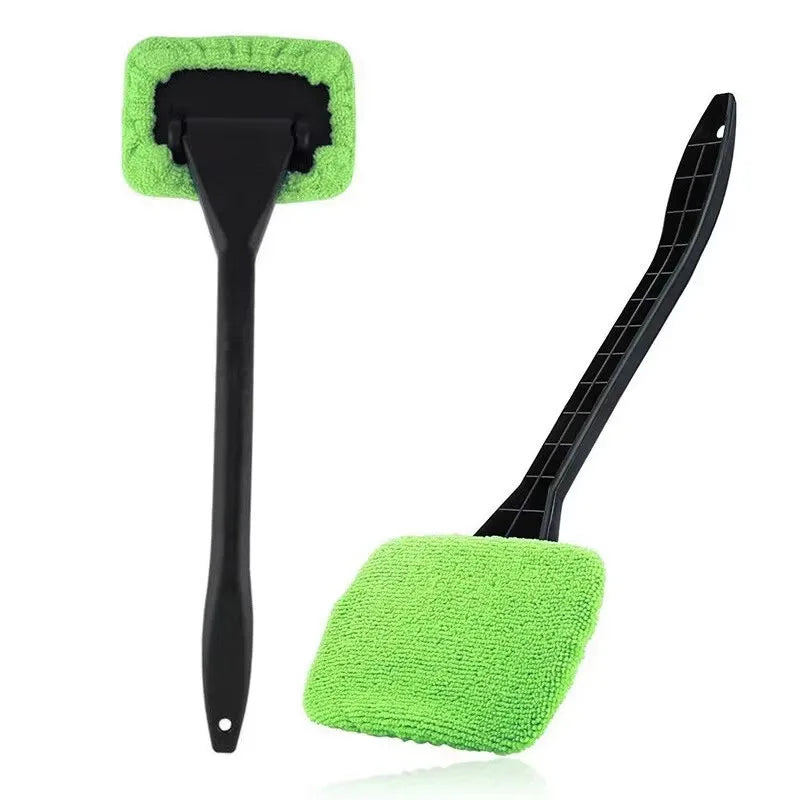 Windshield Interior Cleaning Tool - Long Handle Microfiber Wiper