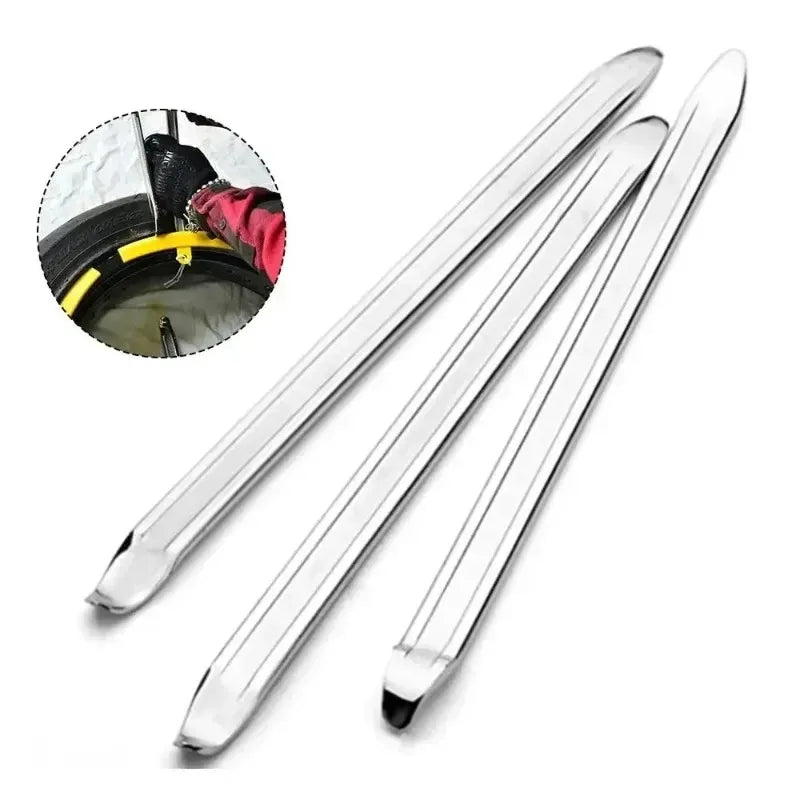 Tire Lever Tool Set - Heavy-Duty Steel Spoon Irons for Cars, Motorcycles & Bicycles