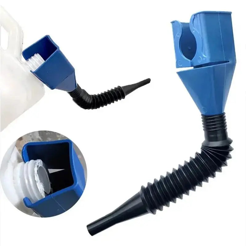 Flexible Oil Funnel for Cars & Motorcycles - No-Spill Design for Easy Fluid Changes