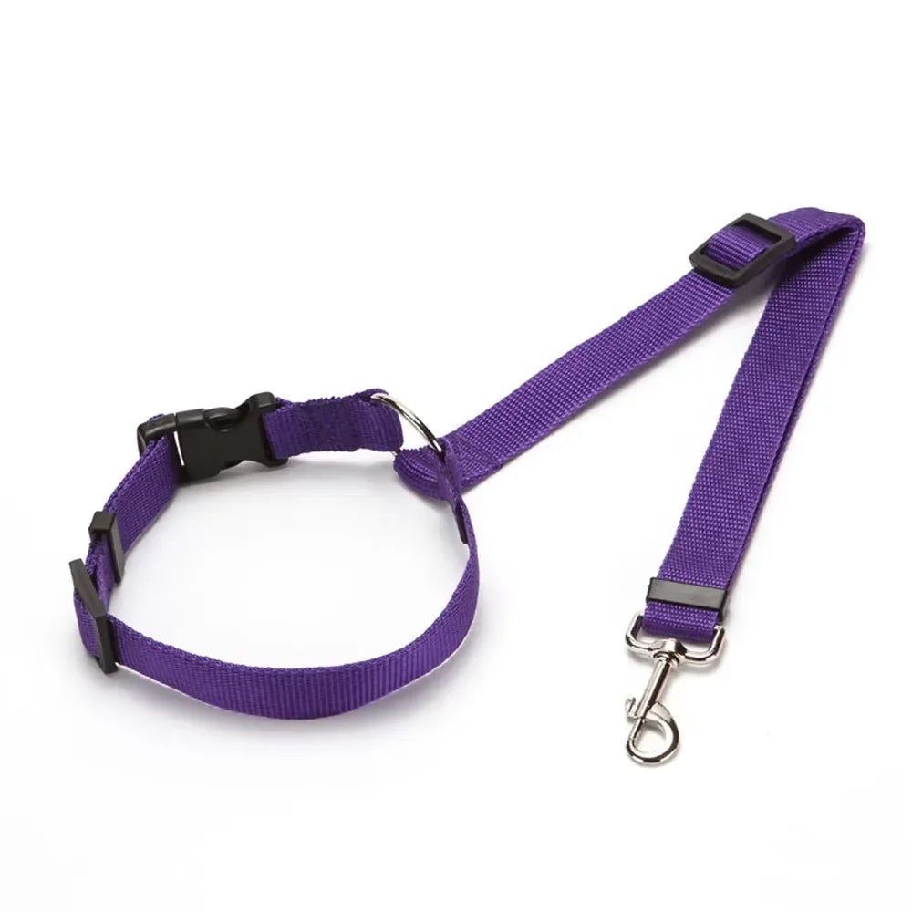 Pet Car Seat Belt - Adjustable Safety Harness for Dogs & Cats