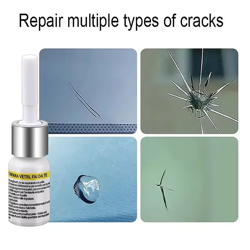 Windshield Crack Repair Kit - DIY Glass Restoration Fluid