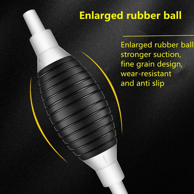 Manual Fuel Transfer Siphon Pump - Hand-Operated Gas & Oil Transfer Tool for Cars & Equipment