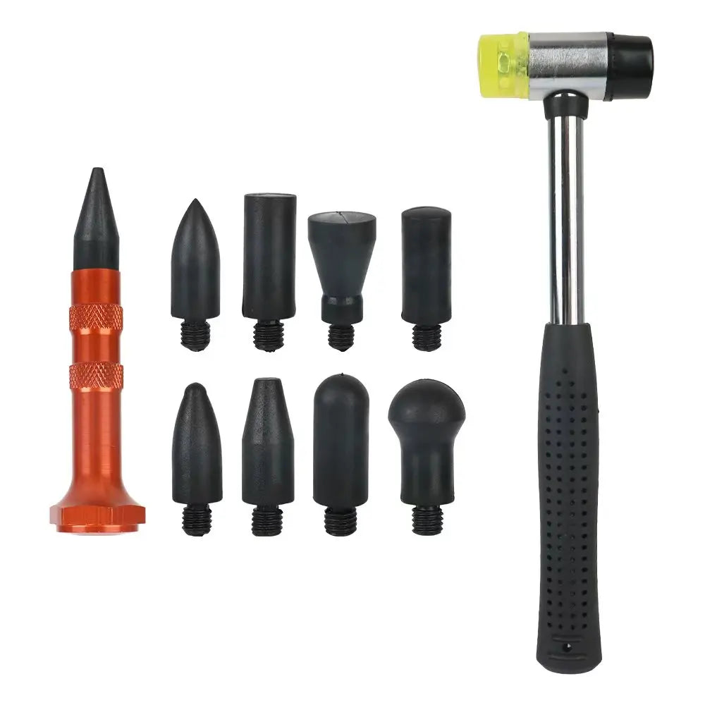 Paintless Dent Repair Hammer & Tap Down Tool Set - 10-Piece Kit for Hail & Ding Removal