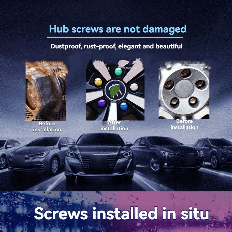 Chrome Wheel Lug Nut Covers - Anti-Rust Protection Caps (20-Pack)