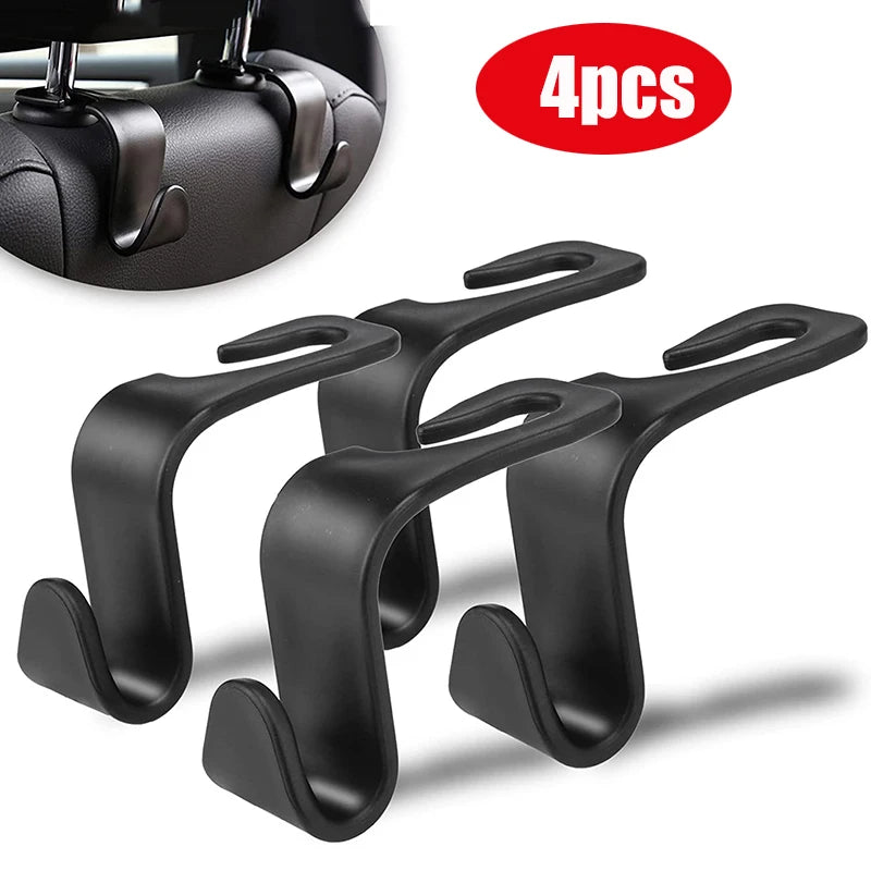 Car Headrest Hooks - Seat Back Organizer Hanger for Bags (1-10 Pack)