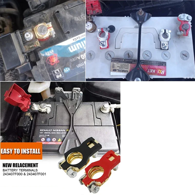 Quick Release Battery Terminal Clamps - Heavy-Duty Copper Connectors for 12V/24V Batteries