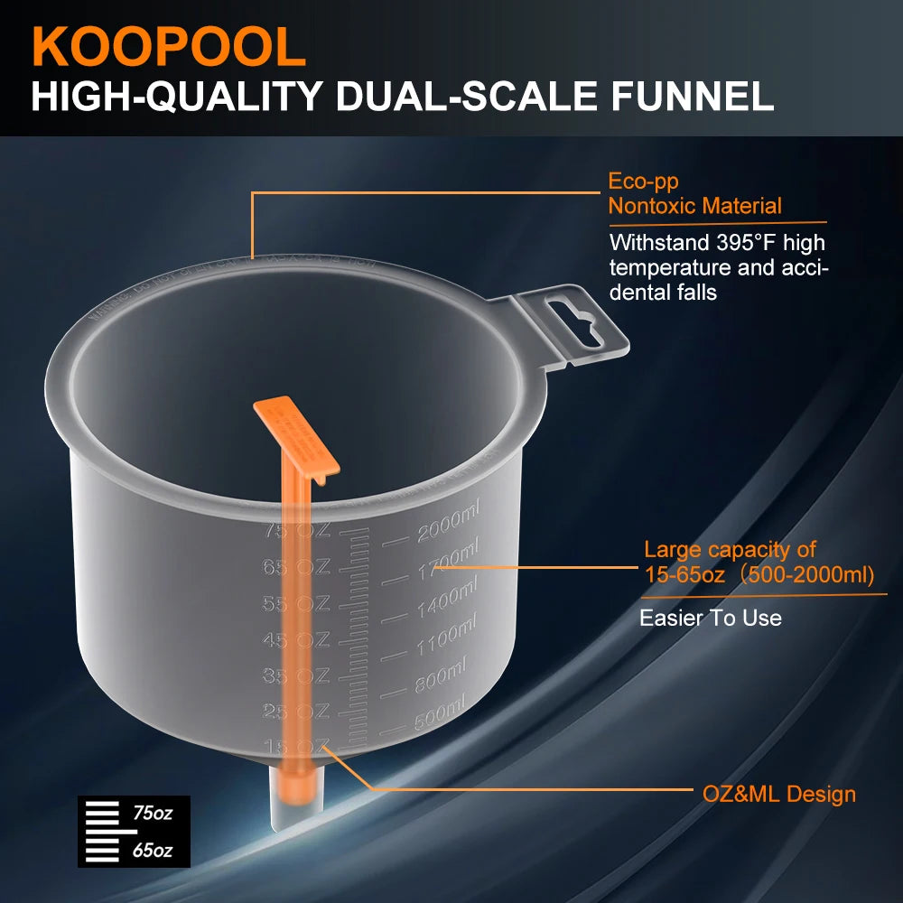 15-Piece Spill-Proof Coolant Filling Funnel Kit