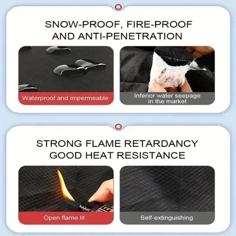 Magnetic Windshield Snow & Ice Cover - All-Season Protector with Wiper Protection