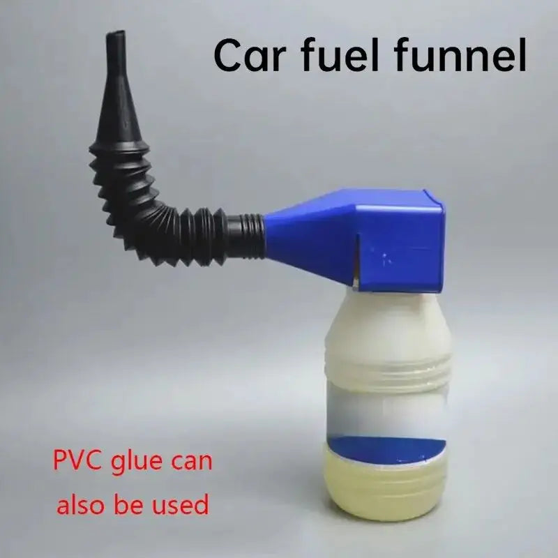Flexible Oil Funnel for Cars & Motorcycles - No-Spill Design for Easy Fluid Changes