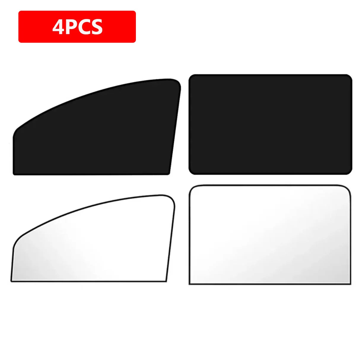 Magnetic Car Window Sunshades - UV Block Privacy Curtains (2-Pack)