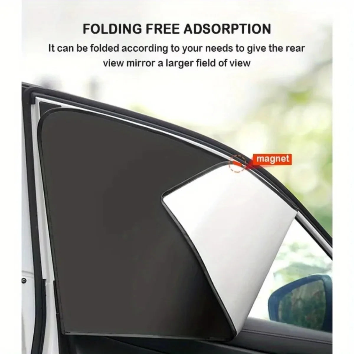 Magnetic Car Window Sunshades - UV Block Privacy Curtains (2-Pack)