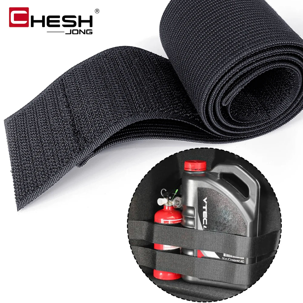 Trunk Organizer Strap - Adjustable Hook & Loop Cargo Securing Belt