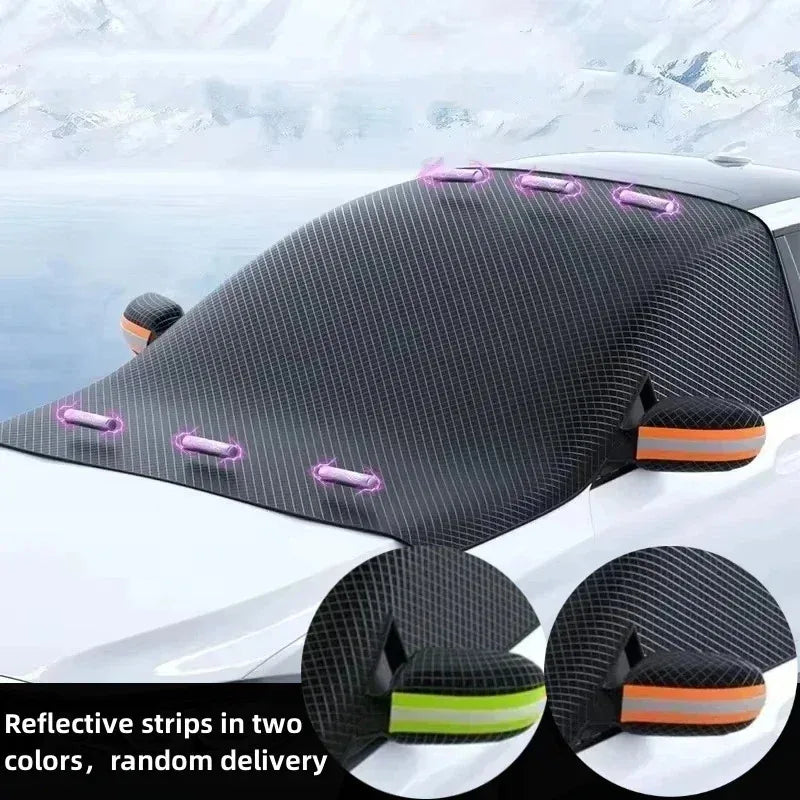 Magnetic Windshield Snow & Ice Cover - All-Season Protector with Wiper Protection