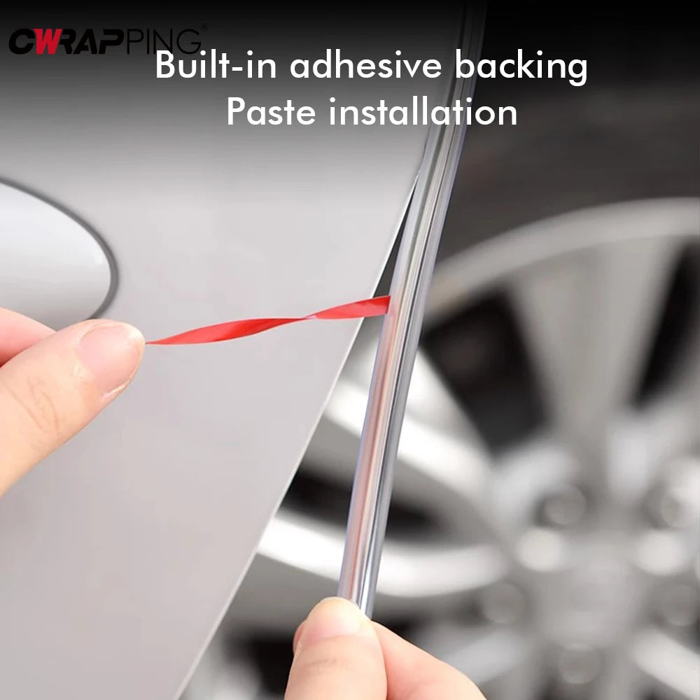 Car Door Edge Protector Strip - Clear U-Shape Rubber Guard (5m)