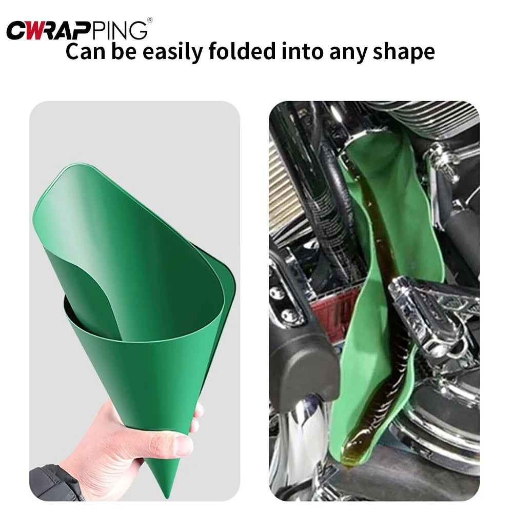 Flexible Oil Draining Funnel - Universal Car & Motorcycle Tool