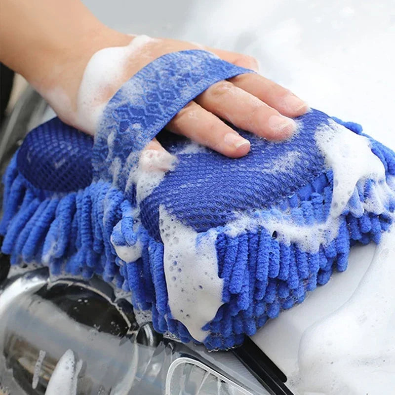 Microfiber Chenille Car Wash Mitt - Ultra-Soft Scratch-Free Cleaning Glove