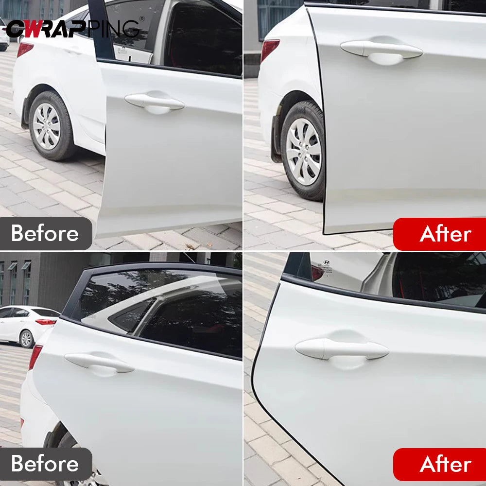 Car Door Edge Protector Strip - Clear U-Shape Rubber Guard (5m)
