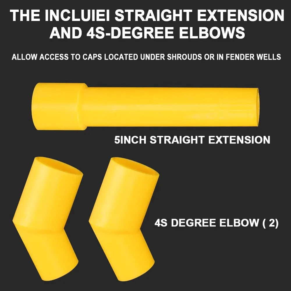 Spill-Proof Coolant Filling Funnel Kit - 15-Piece Universal Oil & Fluid Set