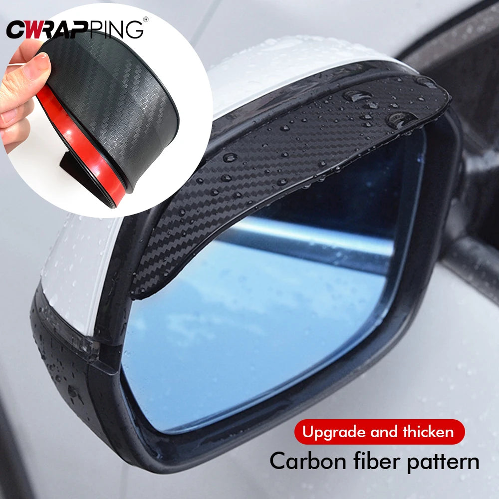 Car Rearview Mirror Rain & Sun Visors – Waterproof Protective Covers (Set of 2)